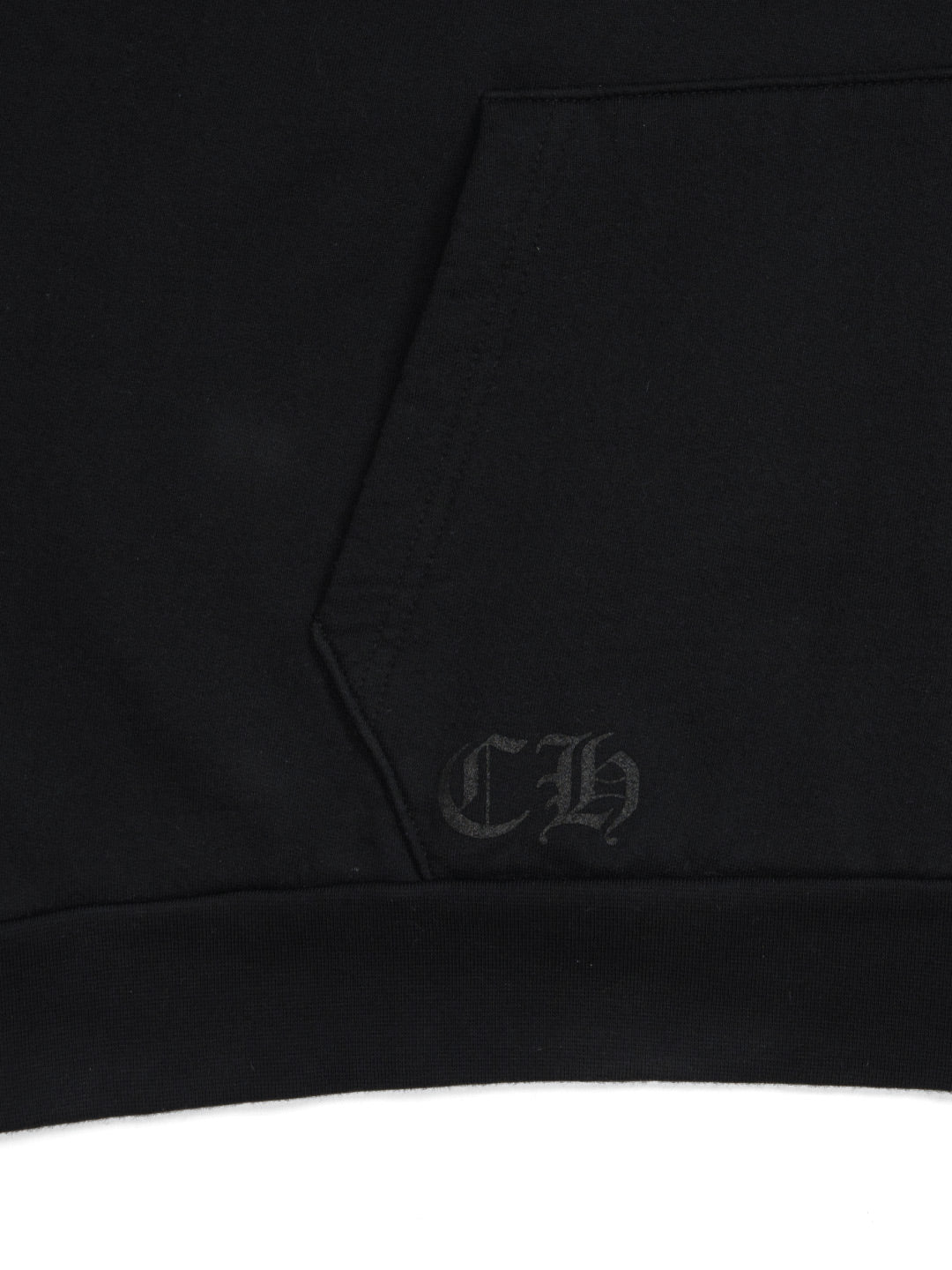 Chrome Hearts Vertical Logo FU Hood Zip Up Hoodie Black