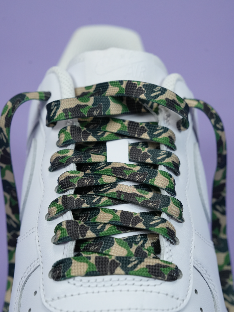 Bape / Kixsix ABC Camo Shoelace Green