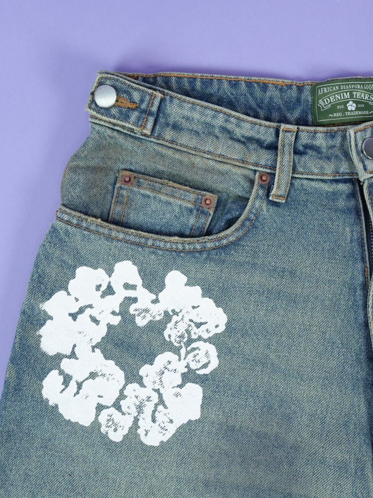 Denim Tears Wreath Short Dirty Wash