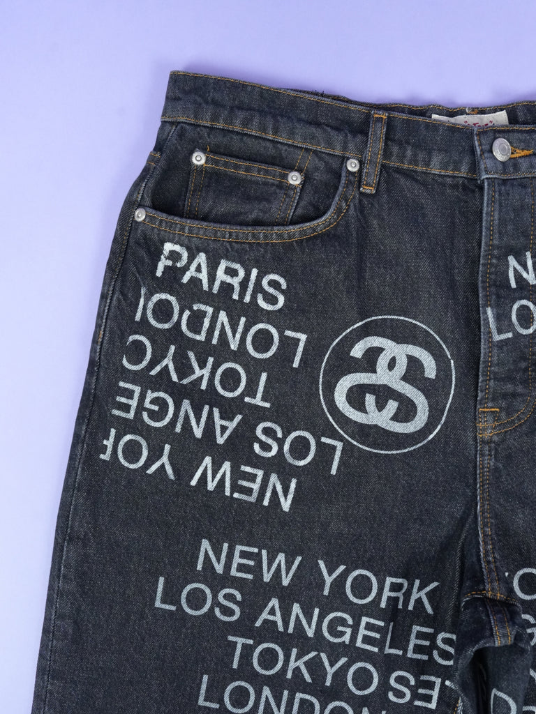 Stussy Big Ol' Denim City Link Jean Washed Black