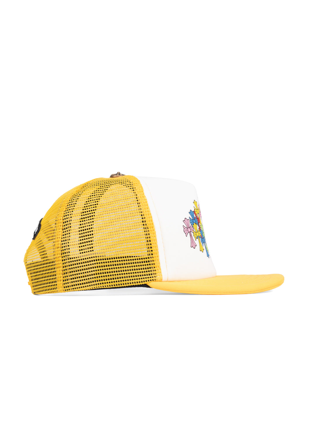 Multi Color Cross Trucker Hat Yellow/White