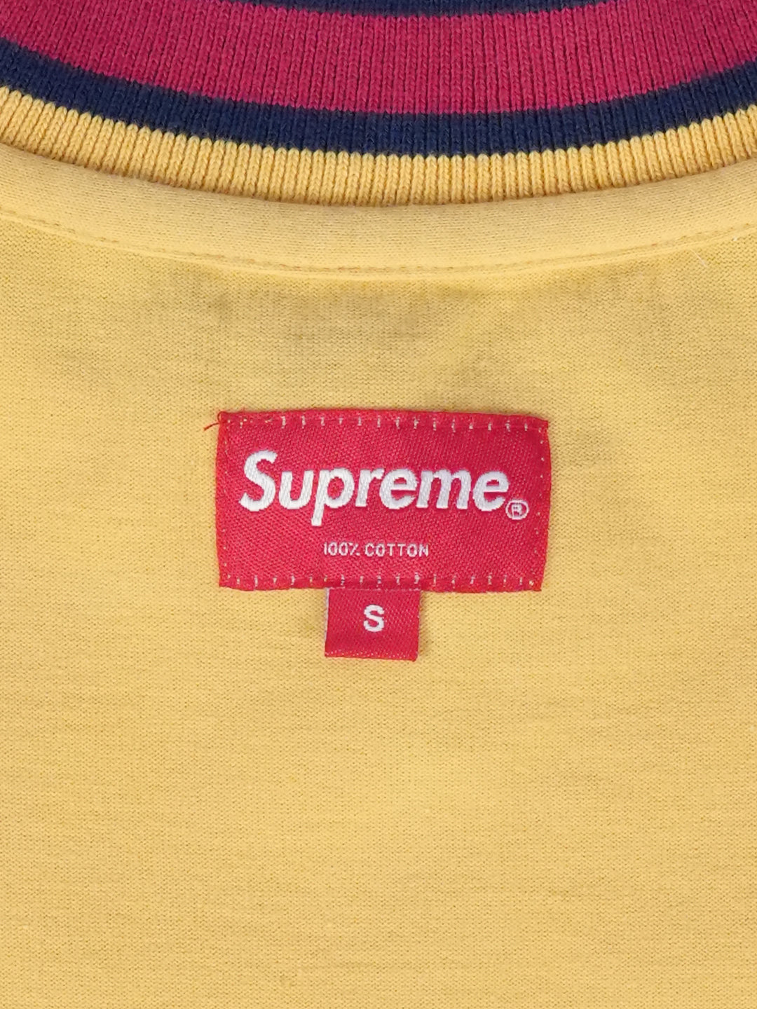 Supreme Half Zip S/S Baseball Top Yellow