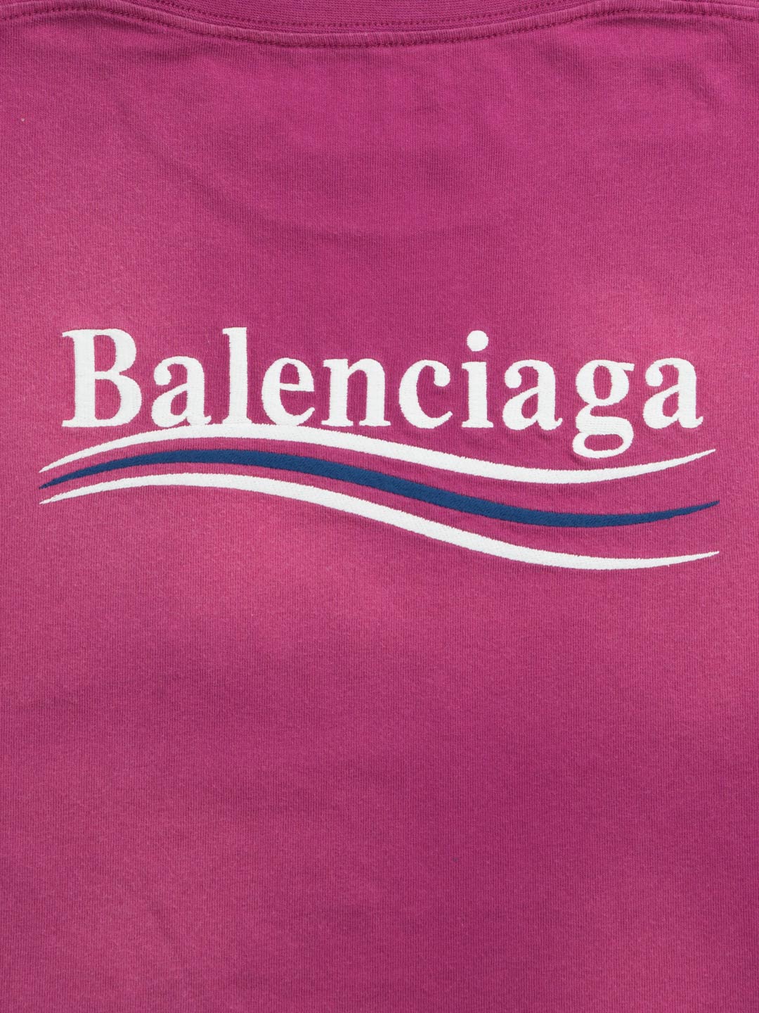 Balenciaga Embroidered Political Campaign Vintage T-Shirt	Dark Fuschia