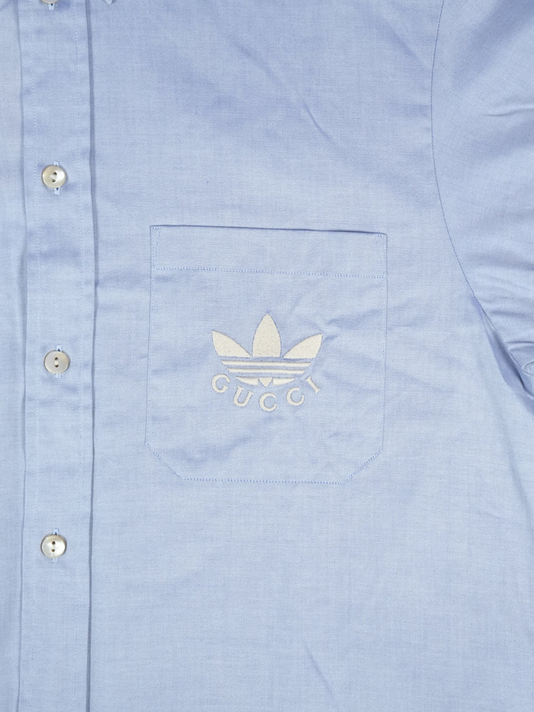 Gucci / Adidas Oxford Cotton Shirt Light Blue