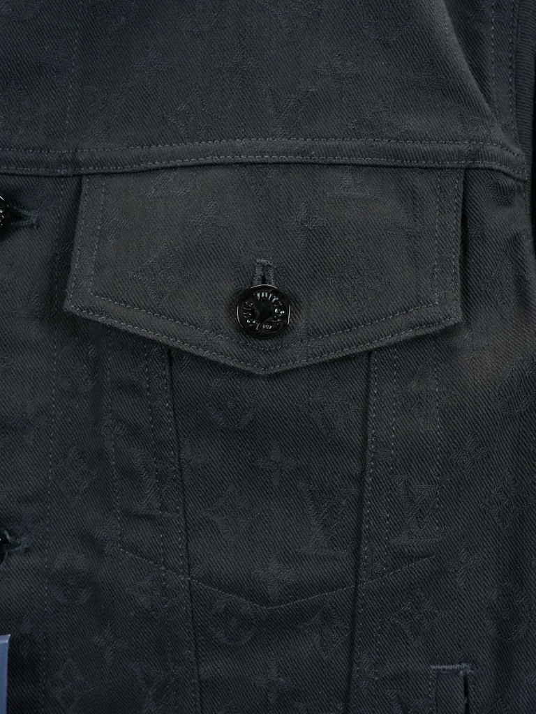 Louis Vuitton Monogram Denim Jacket Black