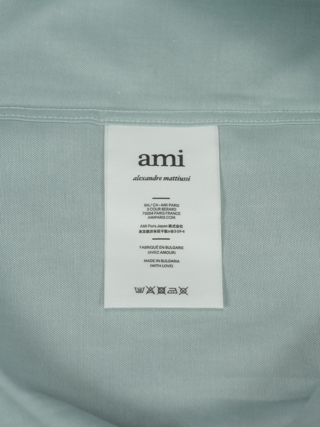 Ami Button Down Shirt Mint Green