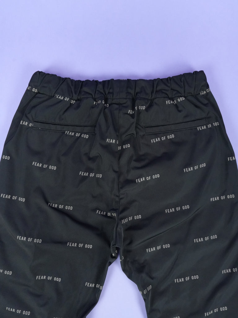 Fear of God All Over Print Baggy Nylon Pants Black