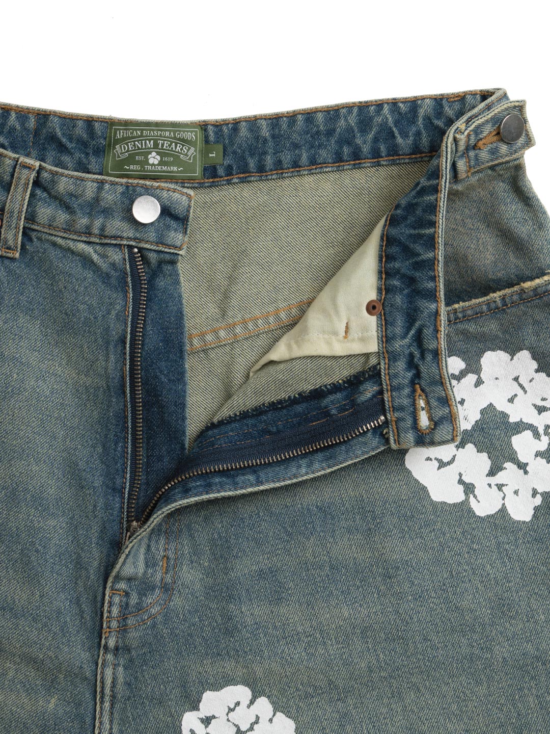 Denim Tears The Cotton Wreath Jean Short Dirty Wash