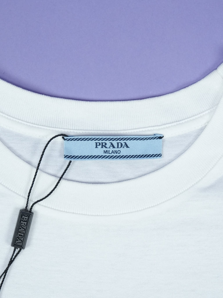 Prada Panelled Pouch T-Shirt White