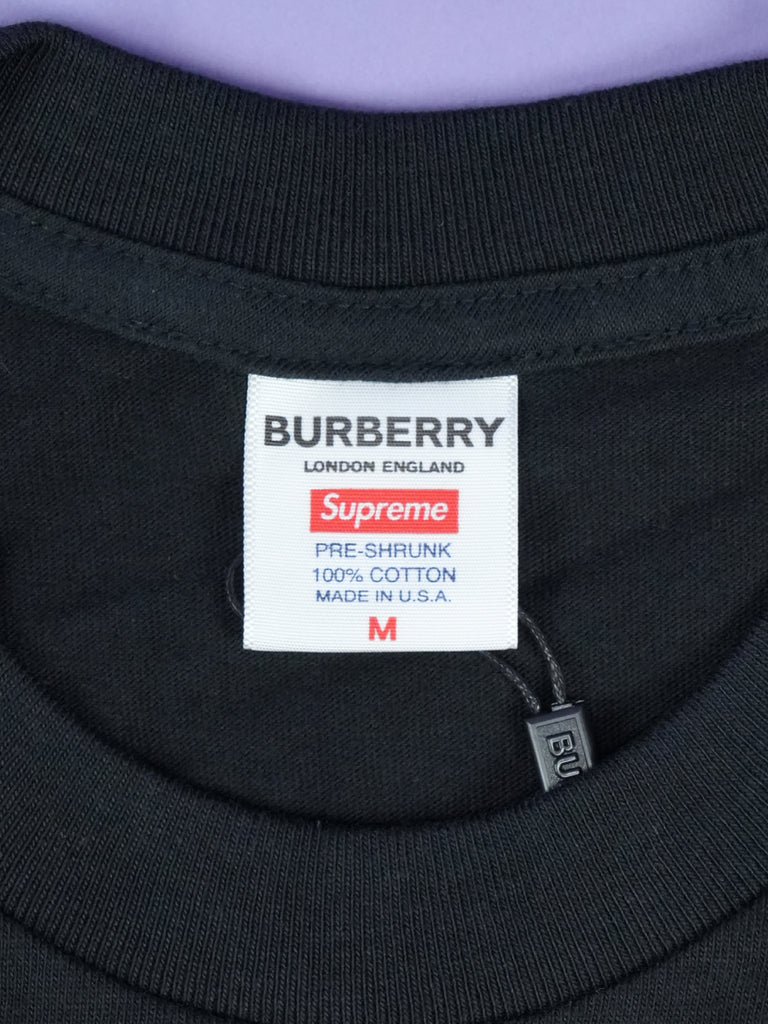 Supreme / Burberry Box Logo Tee Black