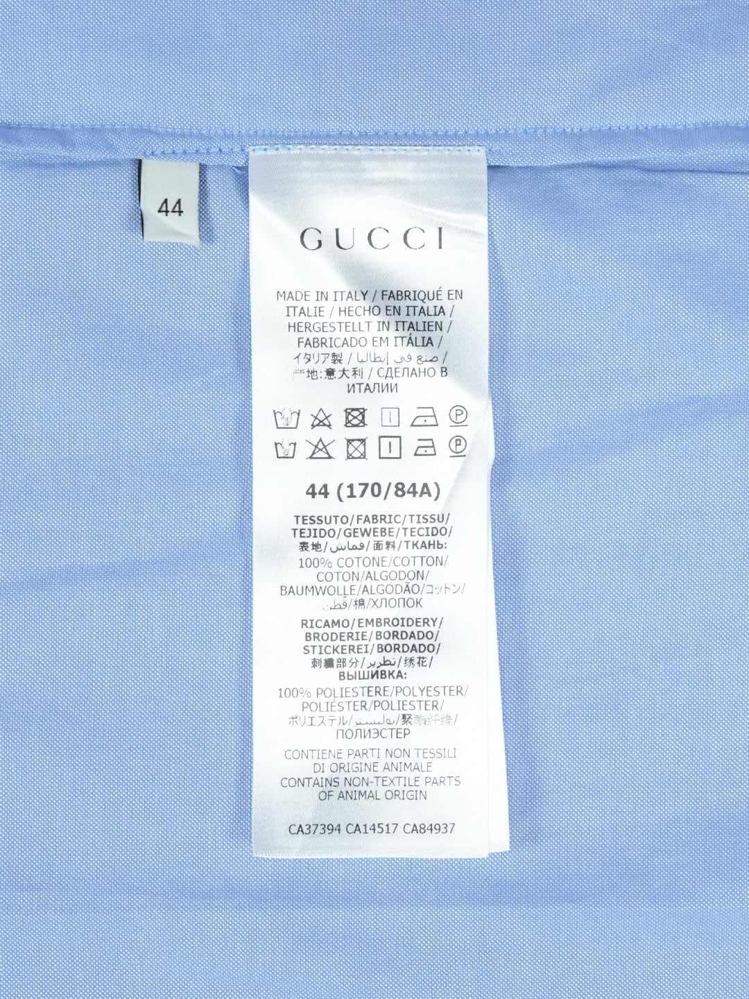 Gucci Script Bowling Shirt Blue