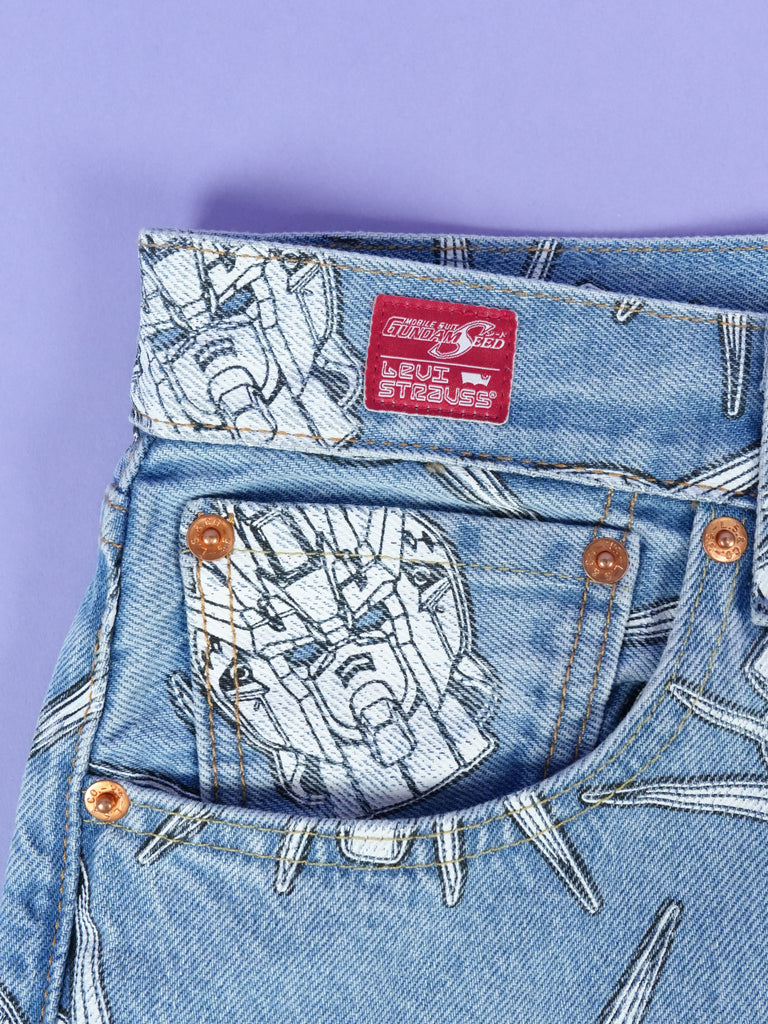 Levi's / Gundam Seed ‘93 501 Jeans Starfighter Blue