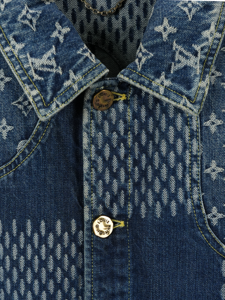 Louis Vuitton	/ Nigo Giant Damier Waves MNGM Denim Jacket Indigo