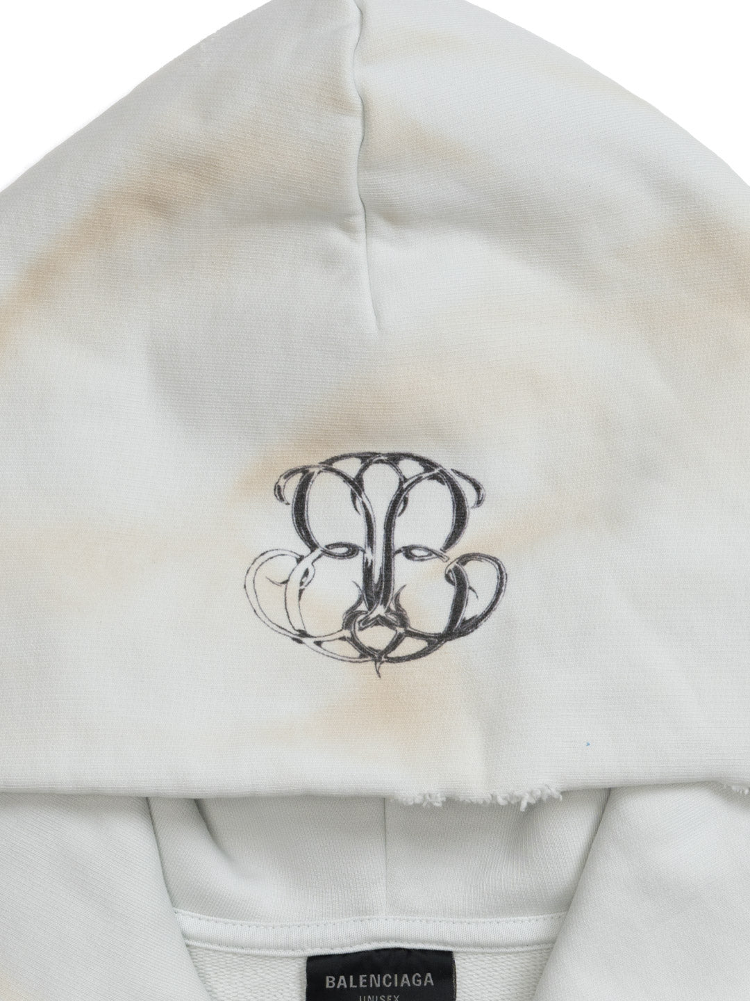 Balenciaga Tattoo Zip-up Hoodie Off-White