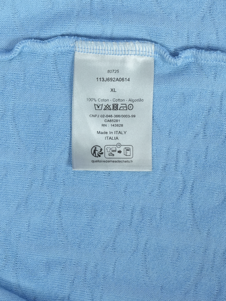 Dior Oblique Relaxed-Fit T-Shirt Terry Cotton Jacquard Blue