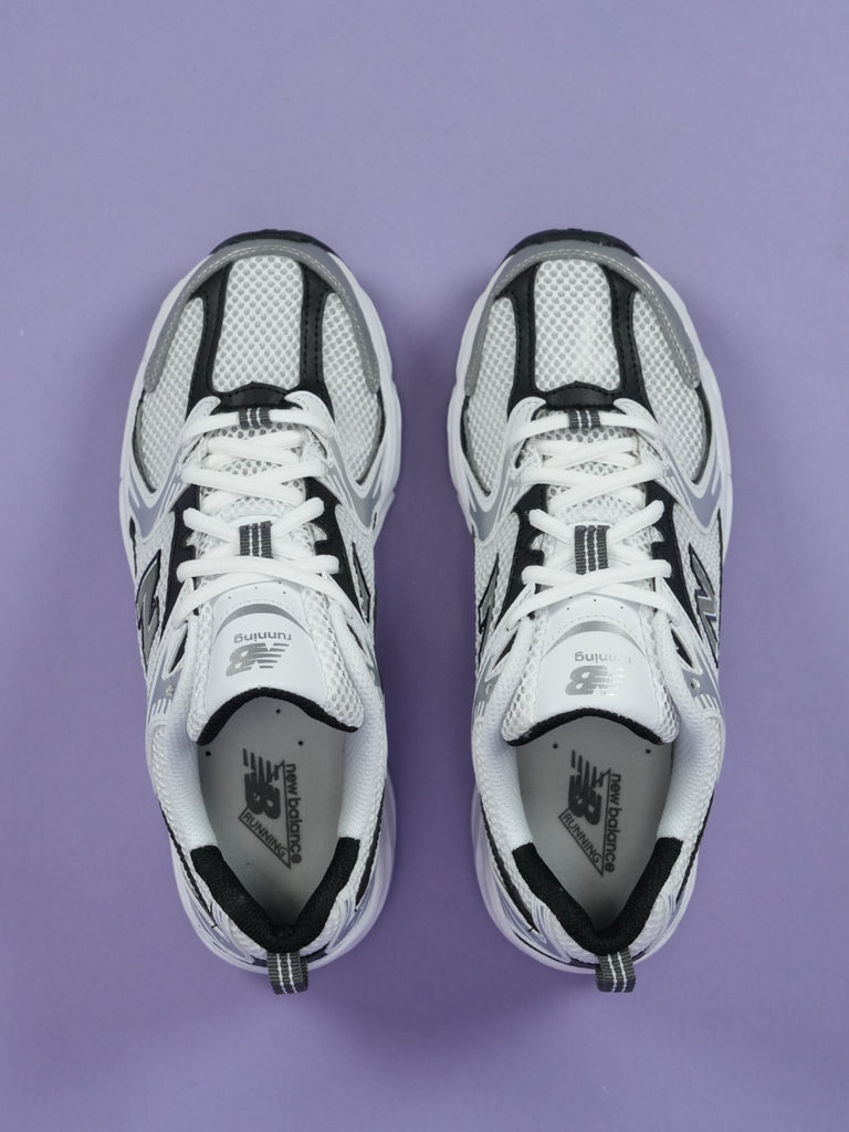 New Balance 530 White Silver Metallic Black