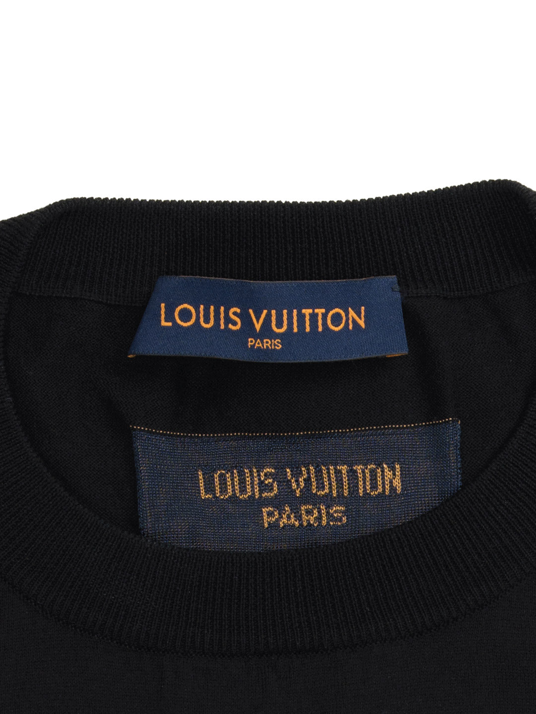 Louis Vuitton Round Neck Short Sleeve Black