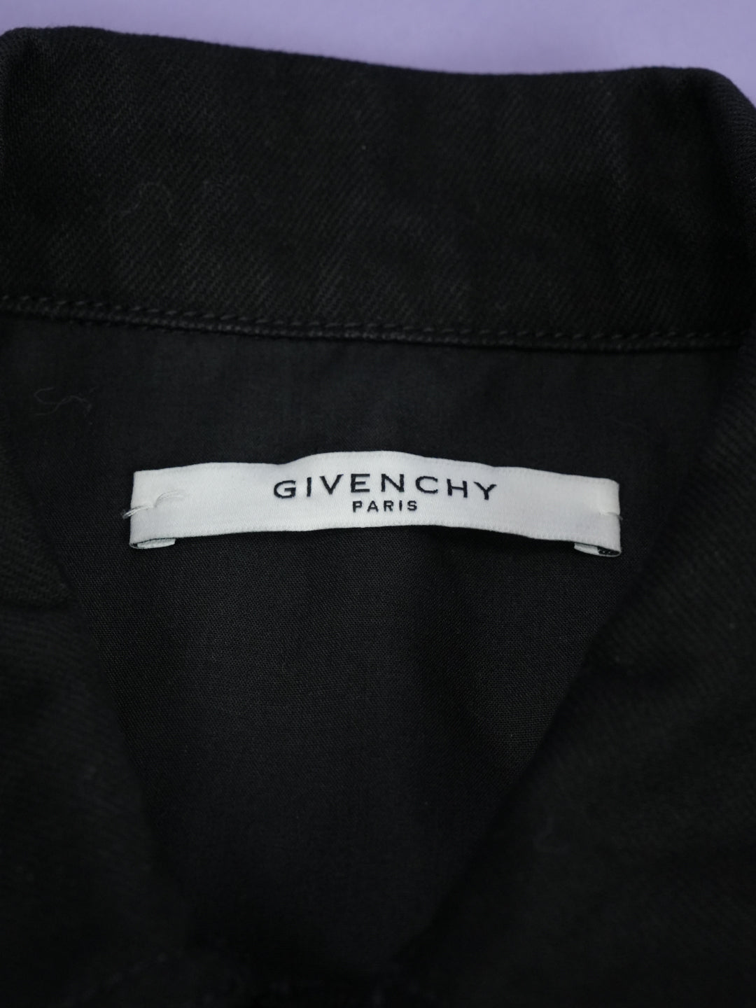 Givenchy Embroidered Logo Denim Jacket Black