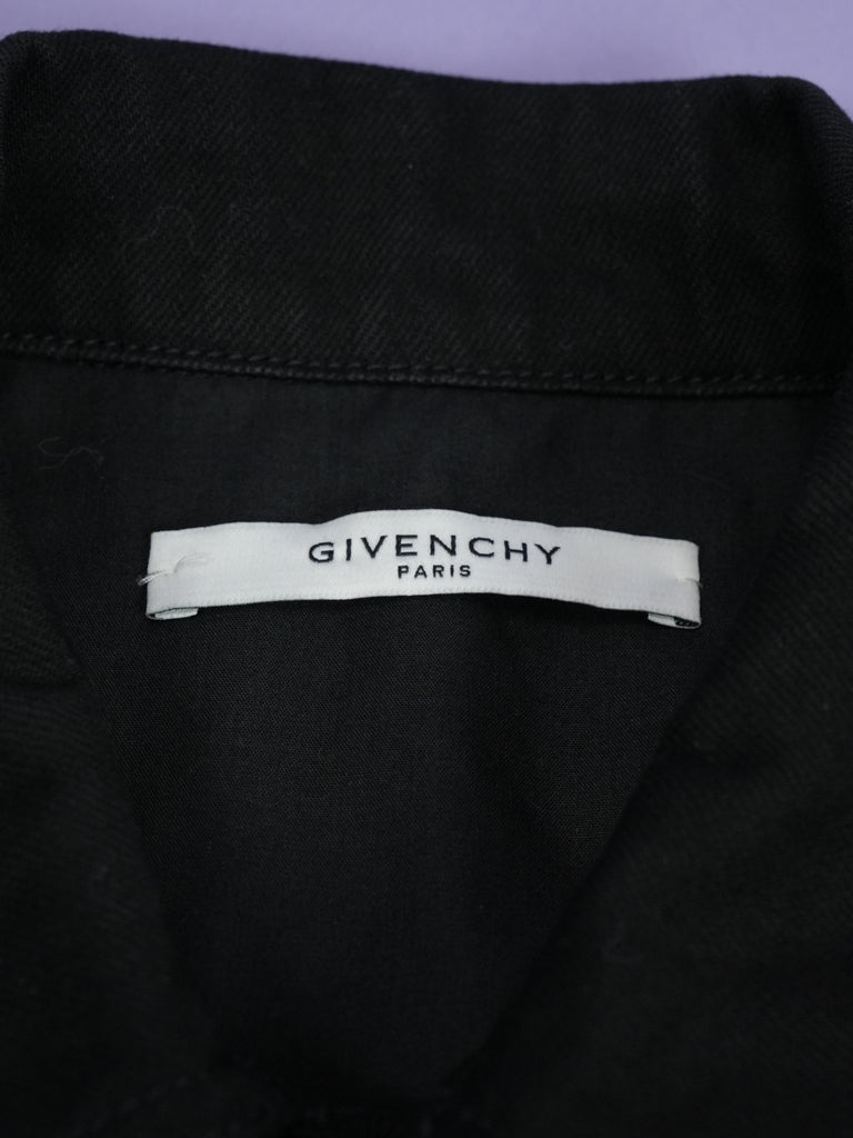 Givenchy Embroidered Logo Denim Jacket Black