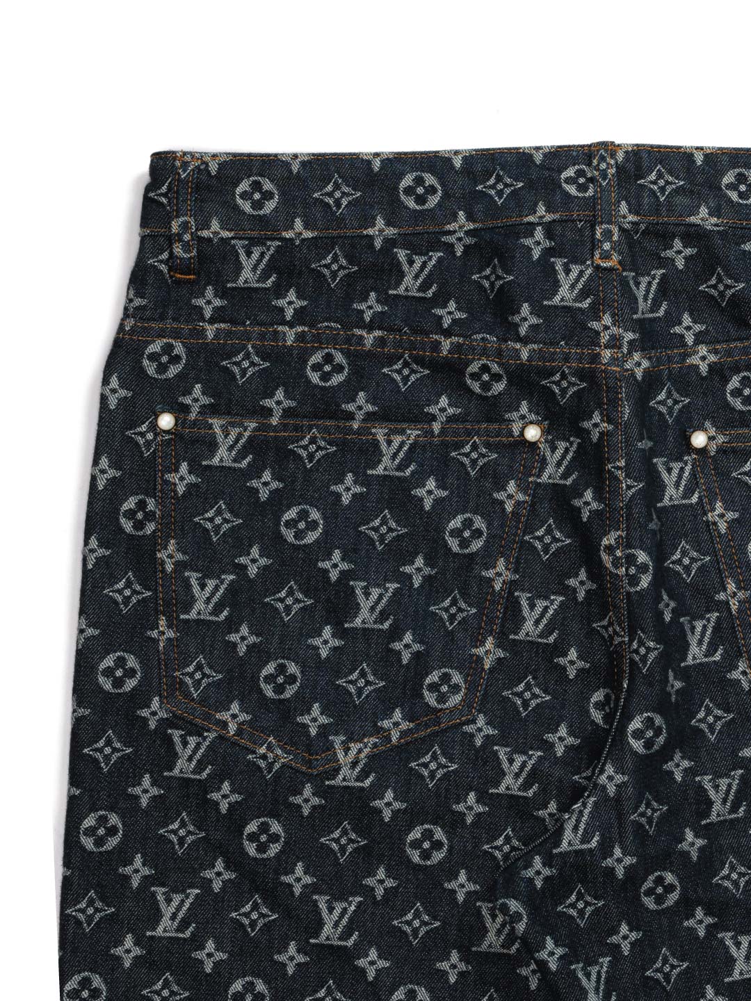 Louis Vuitton	Monogram Jacquard Denim Skate Pants Indigo