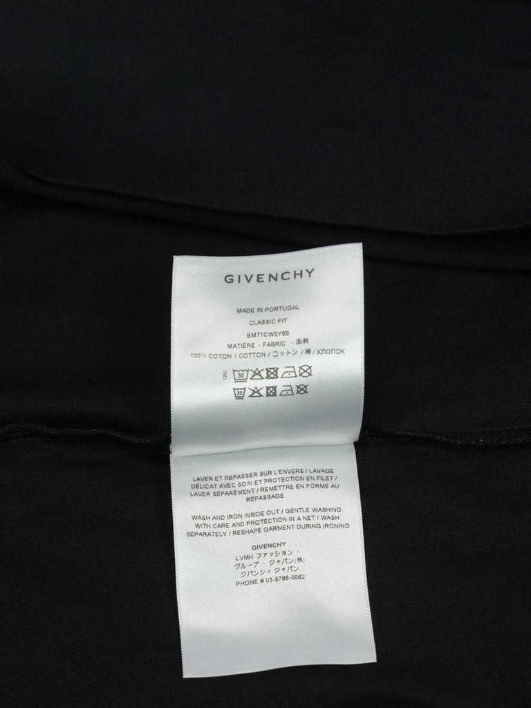 Givenchy College Logo Embroidered T-Shirt Black