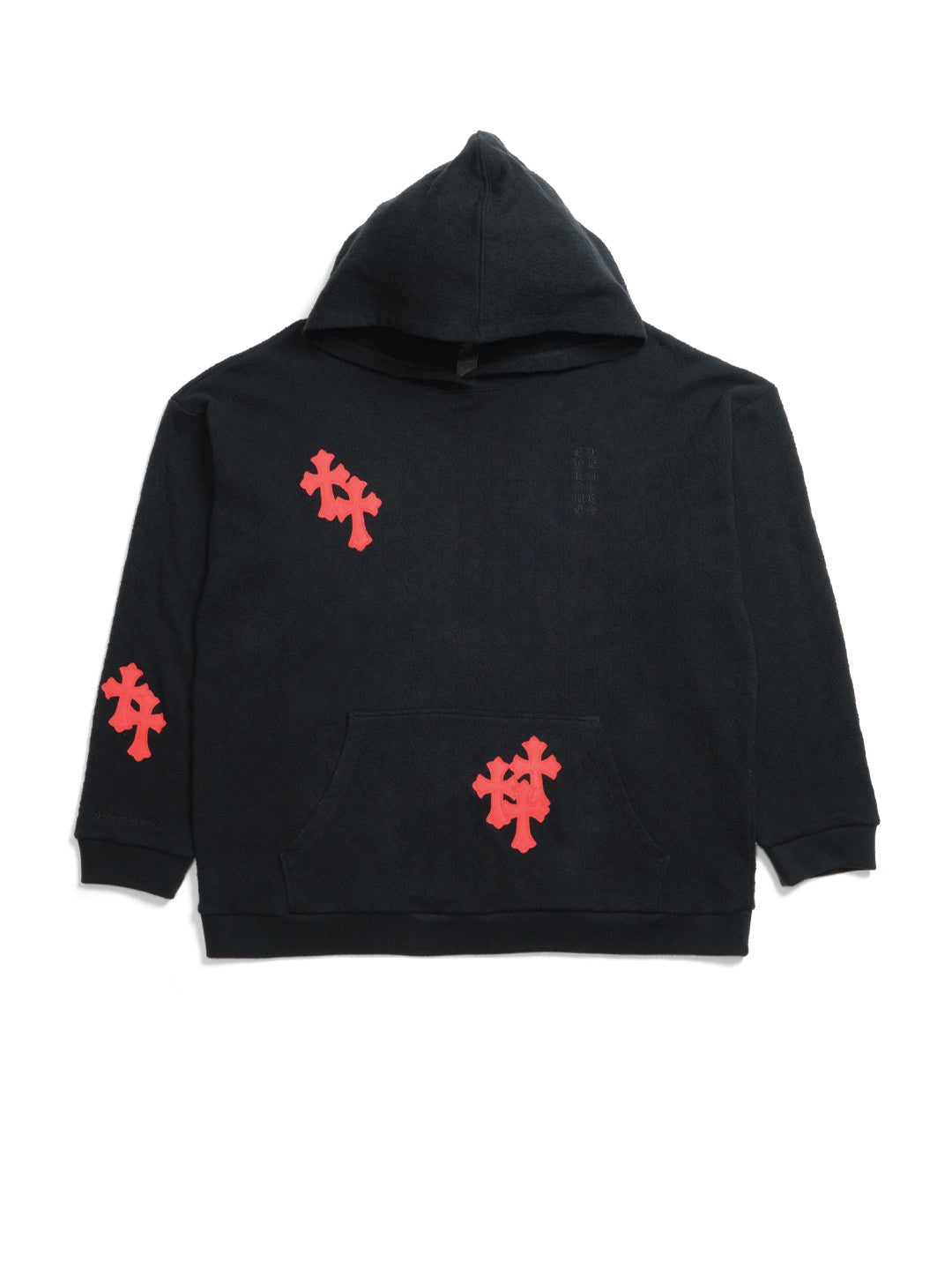 Chrome Hearts Cross Patch Hoodie Black/Red