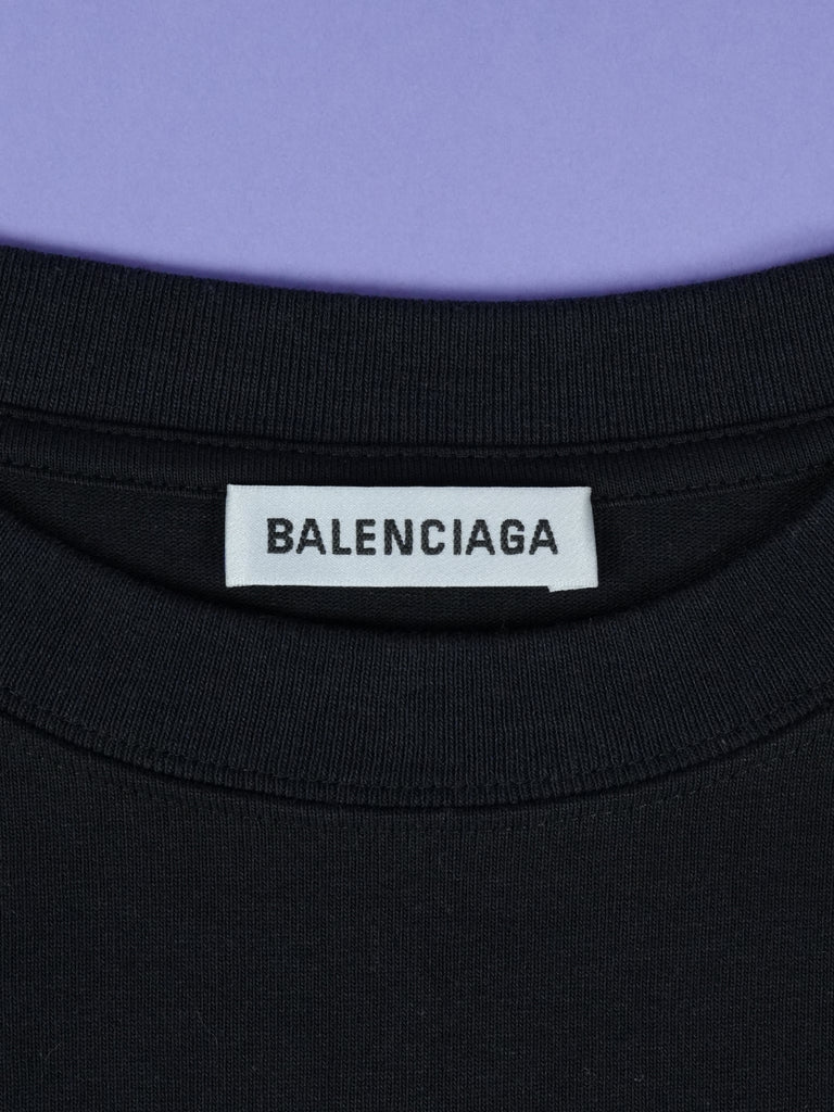 Balenciaga Crew Logo T-Shirt Black