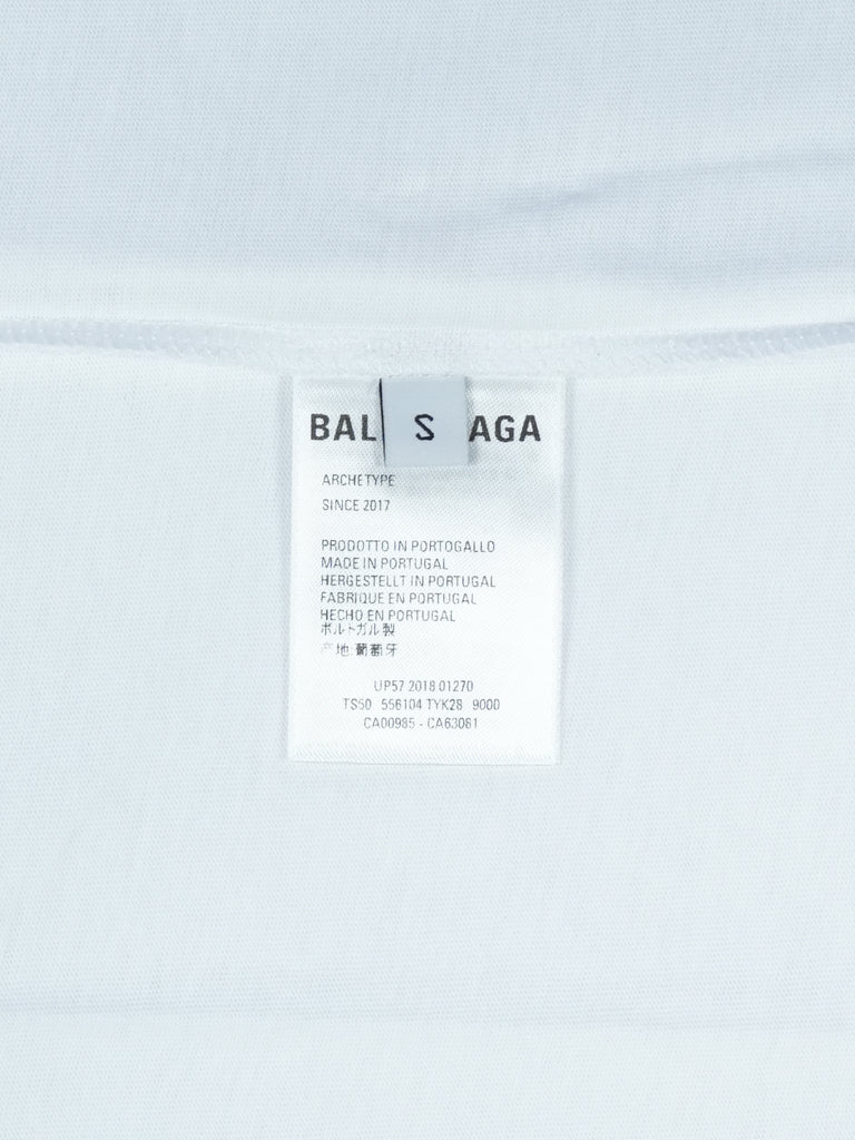 Balenciaga Small Logo Print T-Shirt White