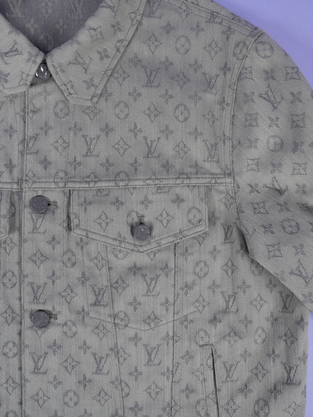 Louis Vuitton Monogram Denim Jacket Grey