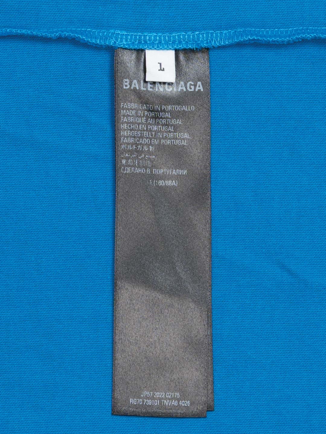 Balenciaga / Adidas Logo Print T-Shirt Blue