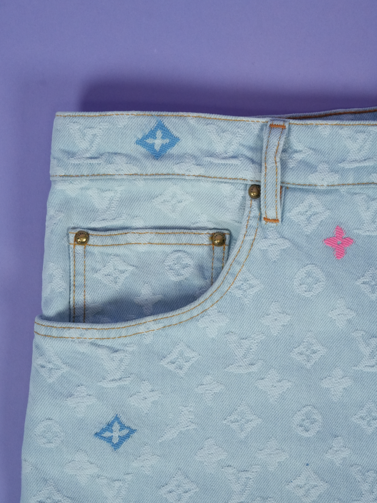 Louis Vuitton Monogram Denim Pants (by Tyler, The Creator) Washed Indigo