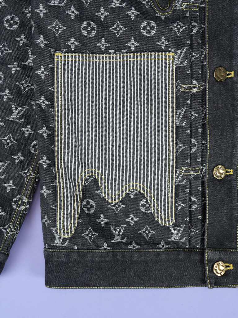 Louis Vuitton / Nigo Monogram Crazy Denim Workwear Jacket Black