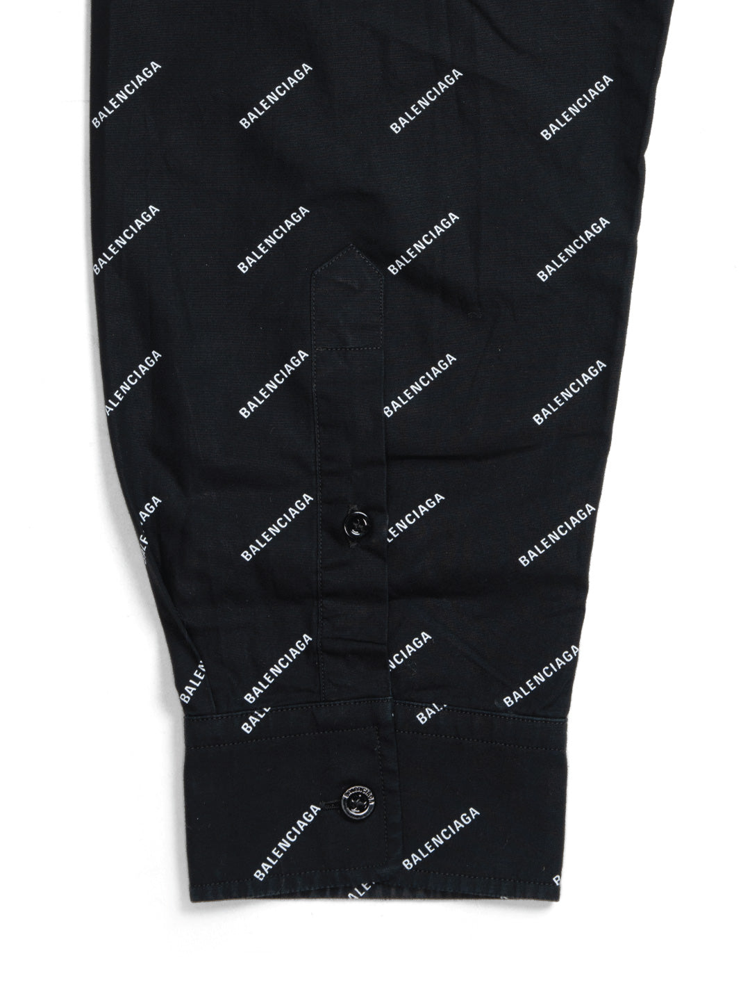 Balenciaga All Over Logo Shirt Black