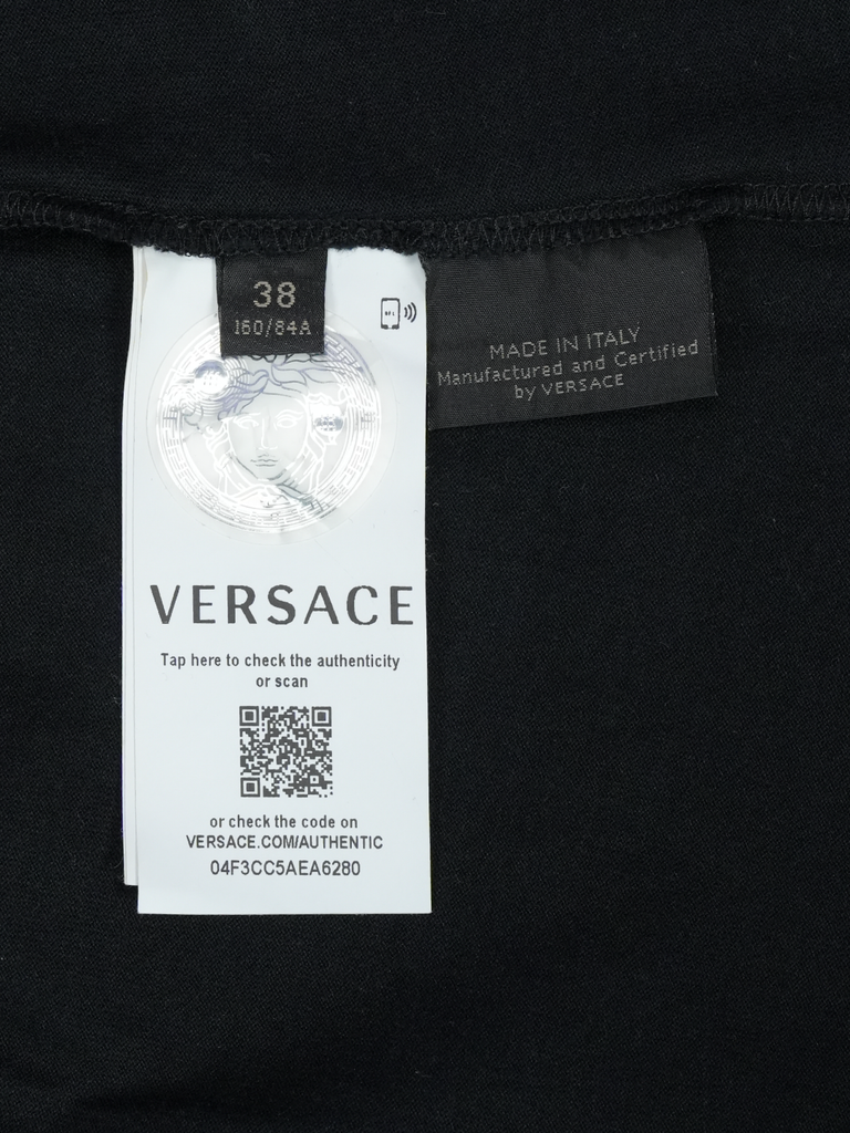 Versace	Crystal Logo T-Shirt Black