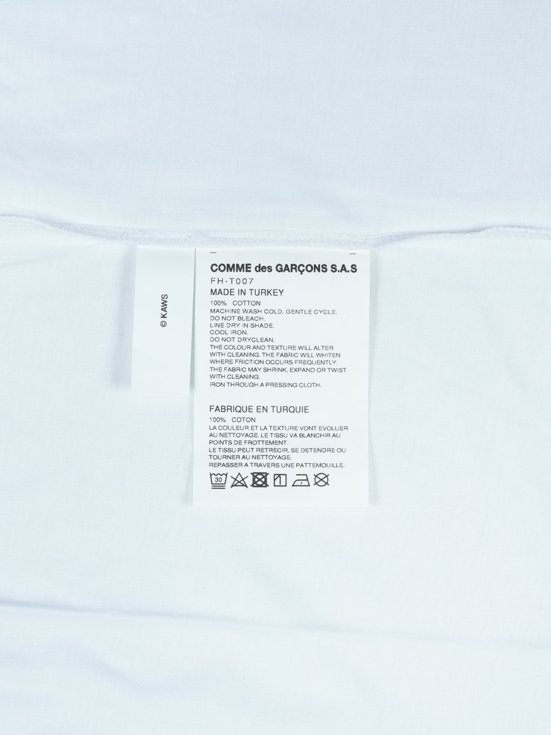 CDG / Kaws T-Shirt White/Black