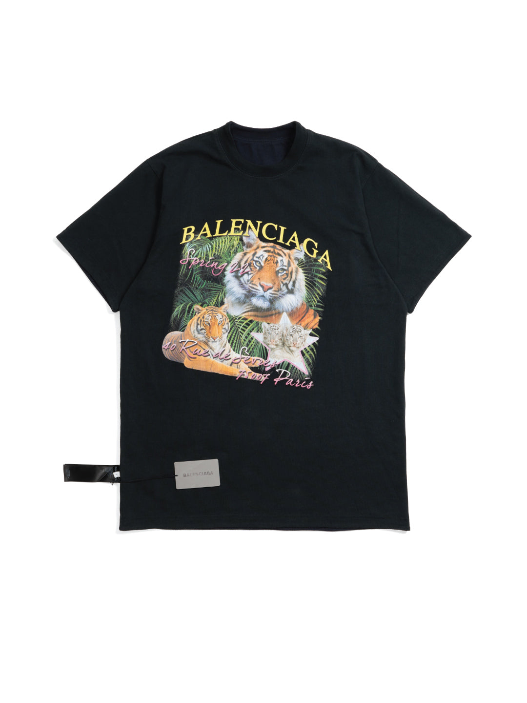 Balenciaga FBI Print Year Of The Tiger Reversible T-Shirt Navy