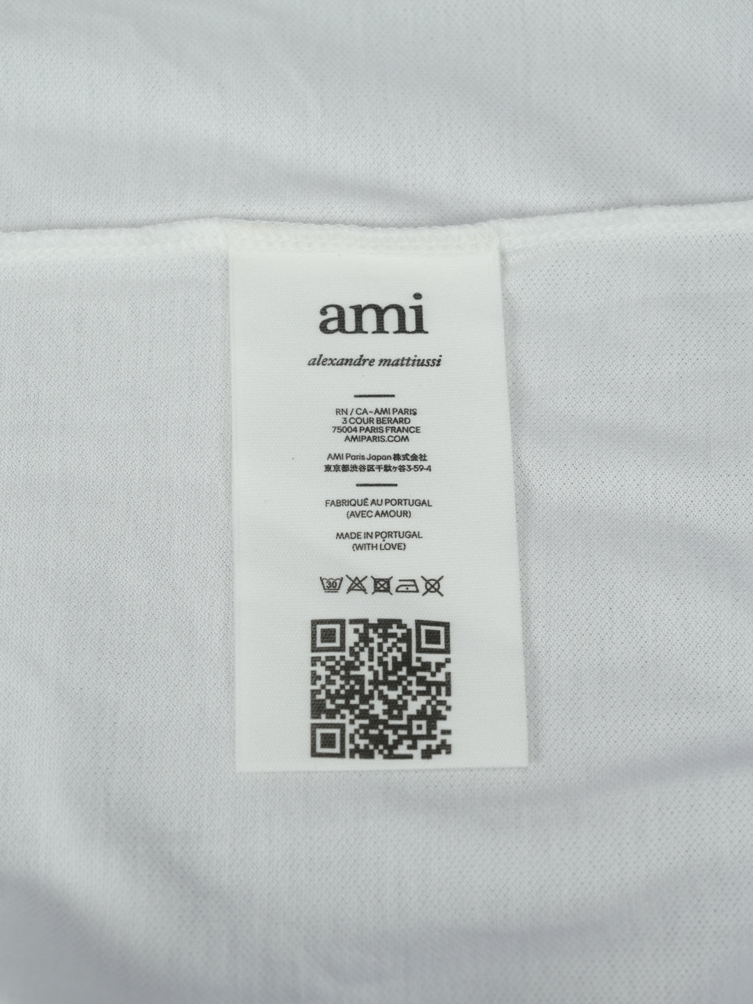 Ami Logo Embroidered Polo Shirt White