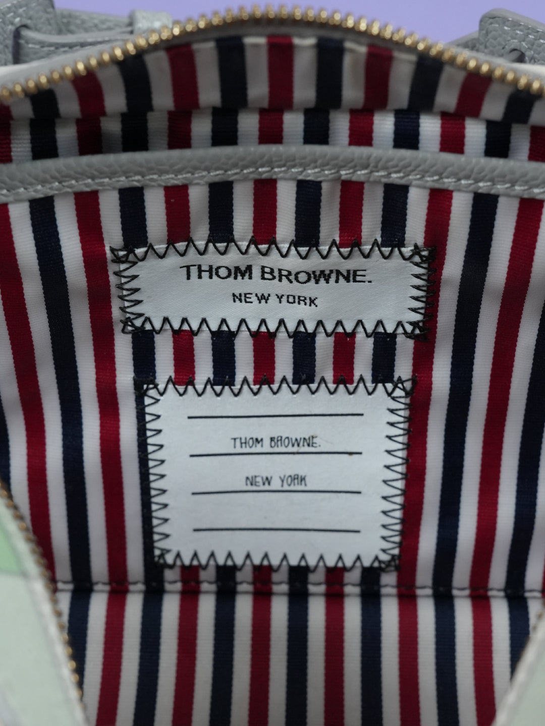 Thom Browne Plaid Leather Belt Bag