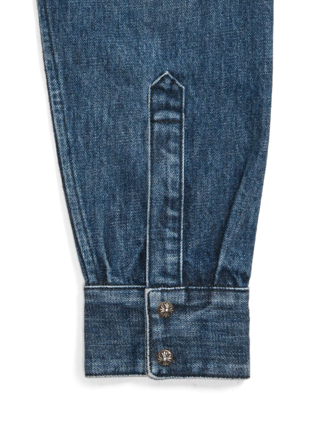 Chrome Hearts Denim Cross Patch Denim Shirt Blue