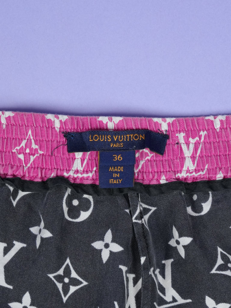 Louis Vuitton	Monogram Color Block Pajama Shorts Black