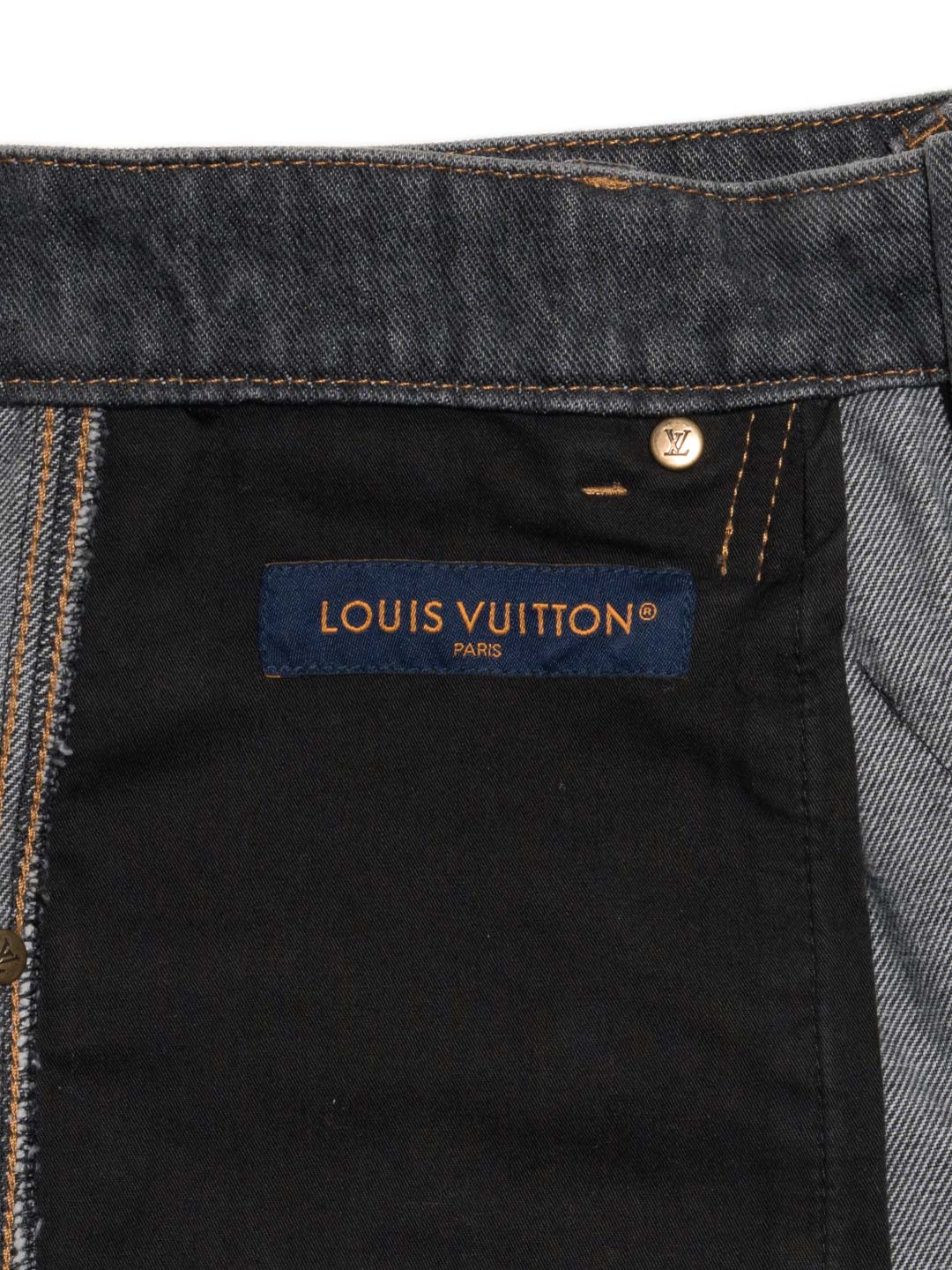 Louis Vuitton Monogram Flower Denim Pants Black