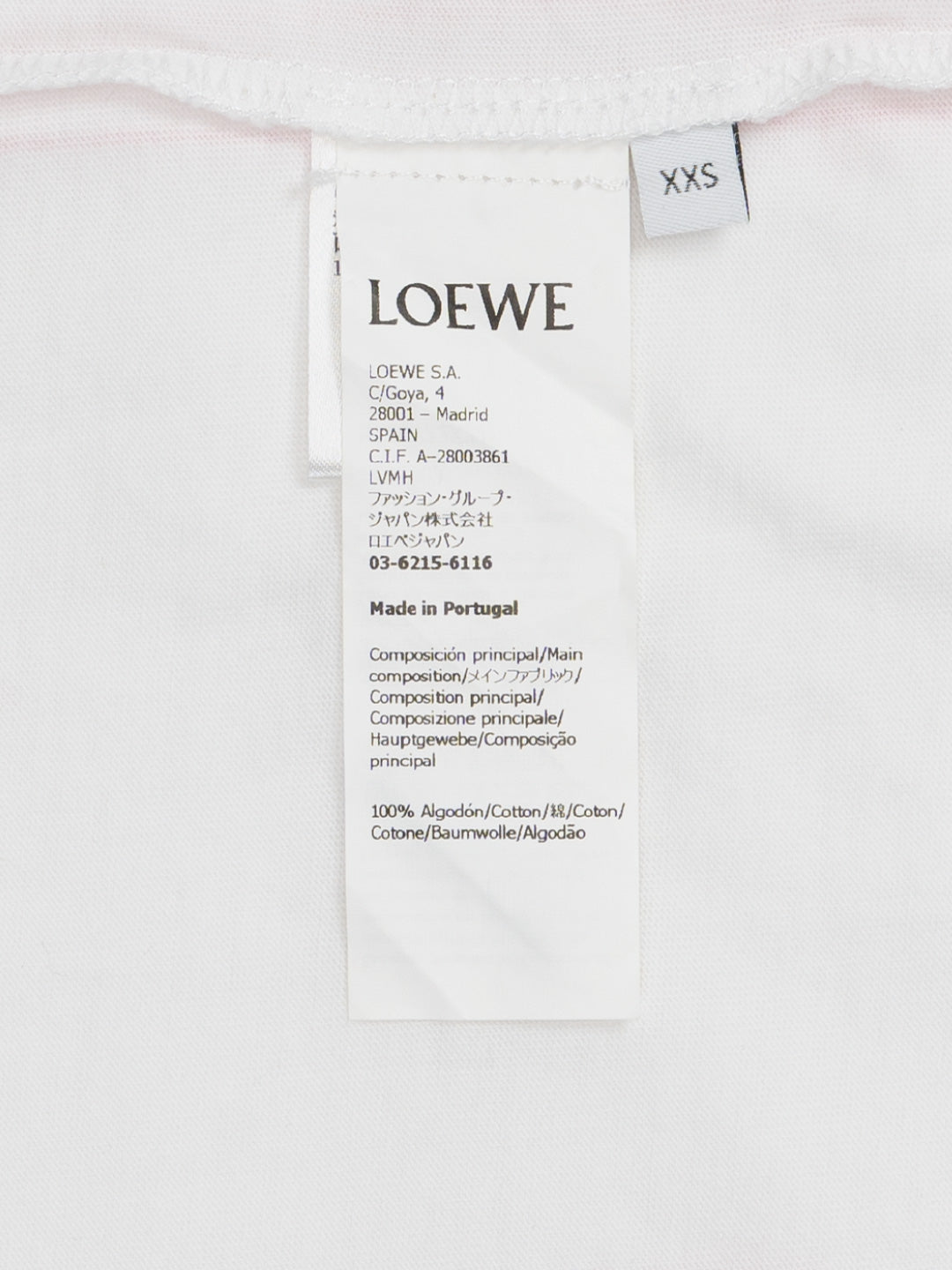 Loewe Anagram Print T-Shirt White/Pink