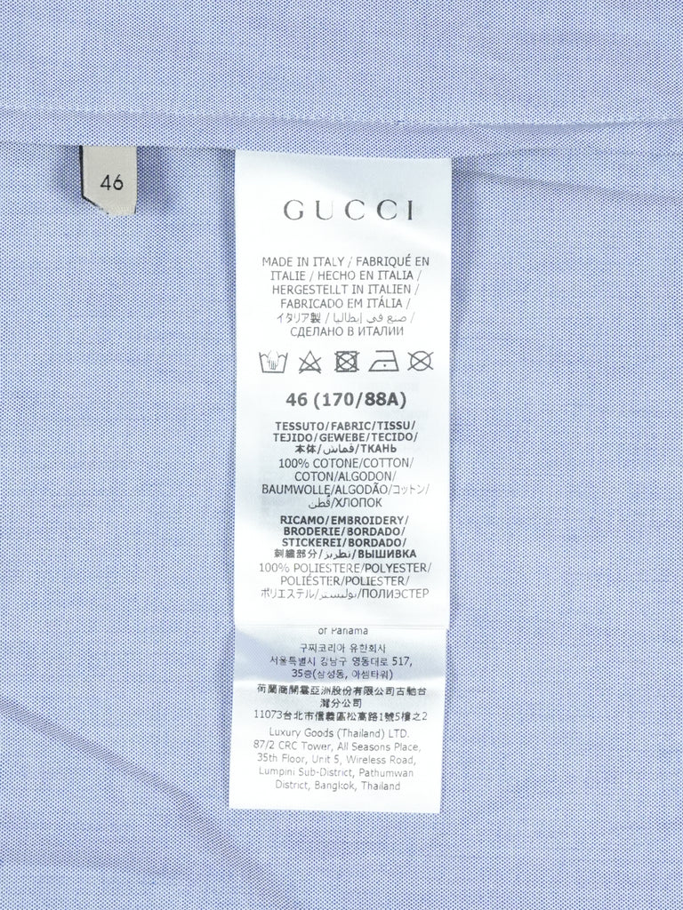 Gucci / Adidas Oxford Cotton Shirt Light Blue