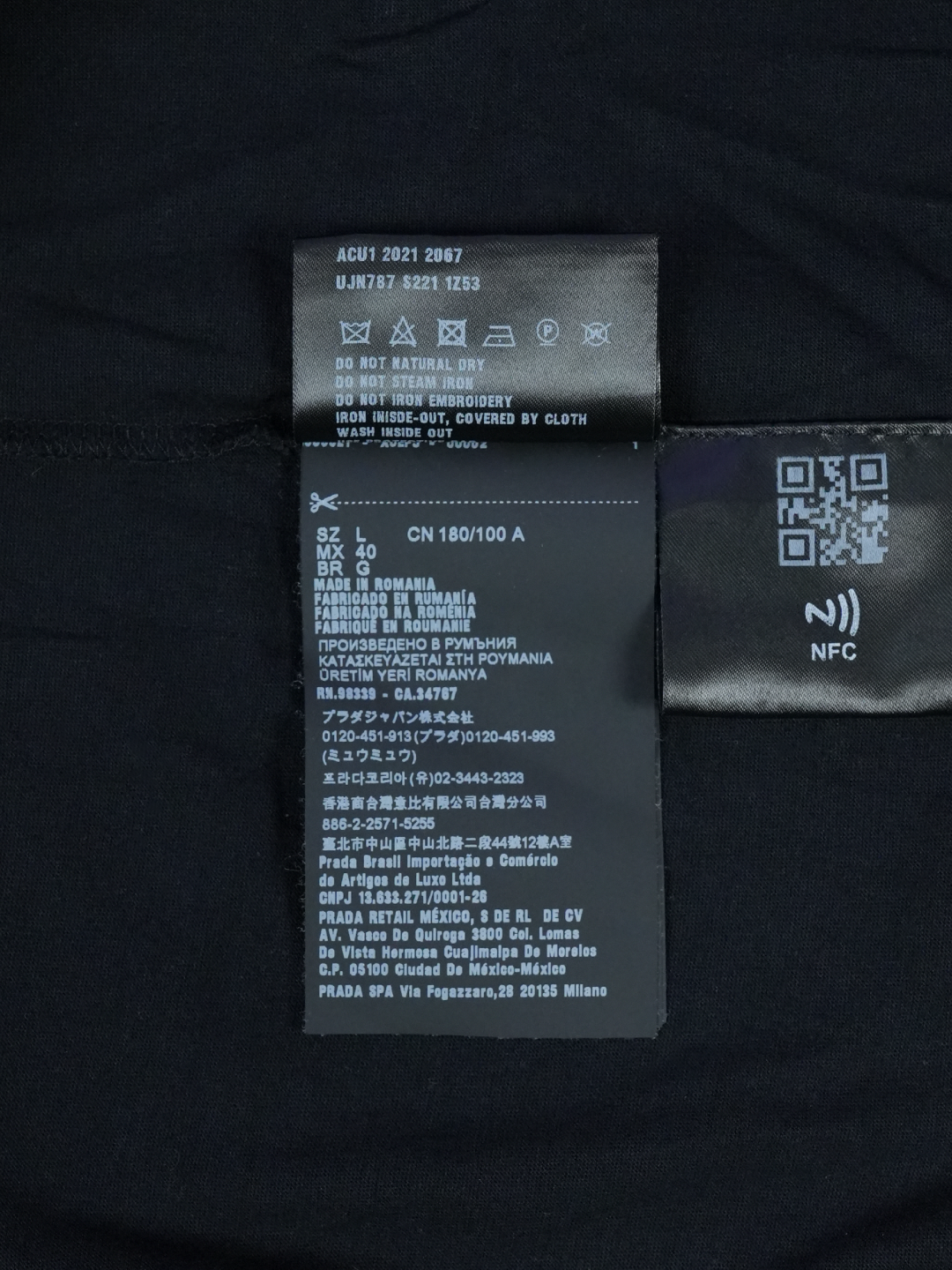 Prada Pocket T-Shirt Black