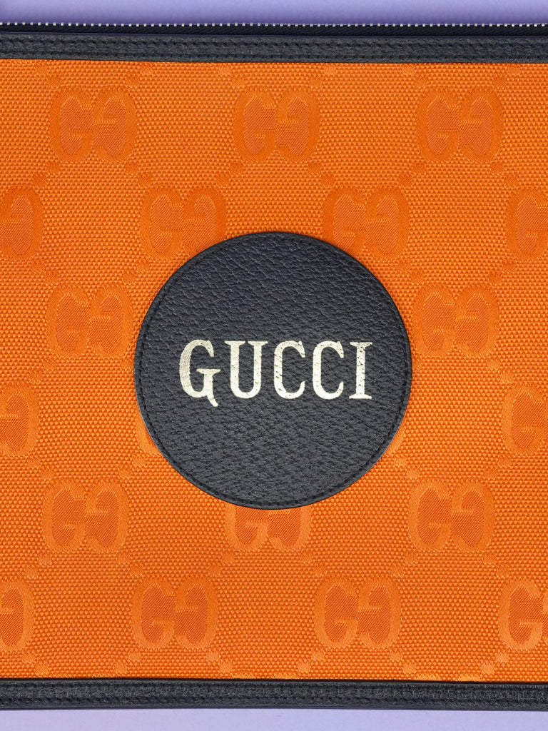 Gucci GG Nylon Off The Grid Clutch Orange