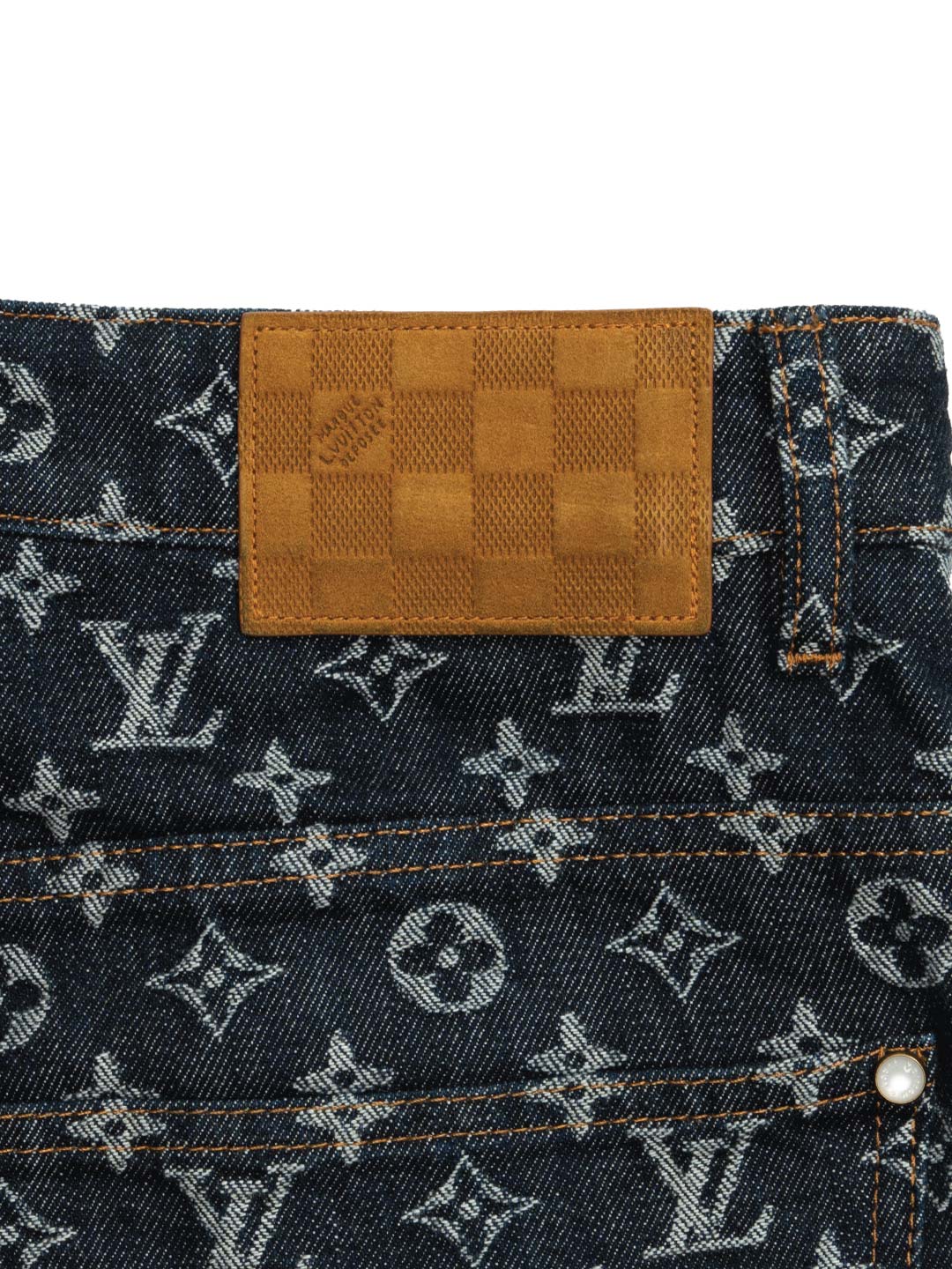 Louis Vuitton	Monogram Jacquard Denim Skate Pants Indigo