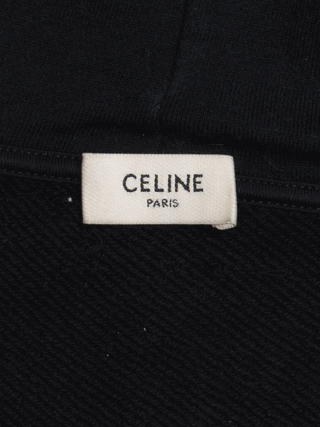 Celine Triomphe Hooded Sweater Black