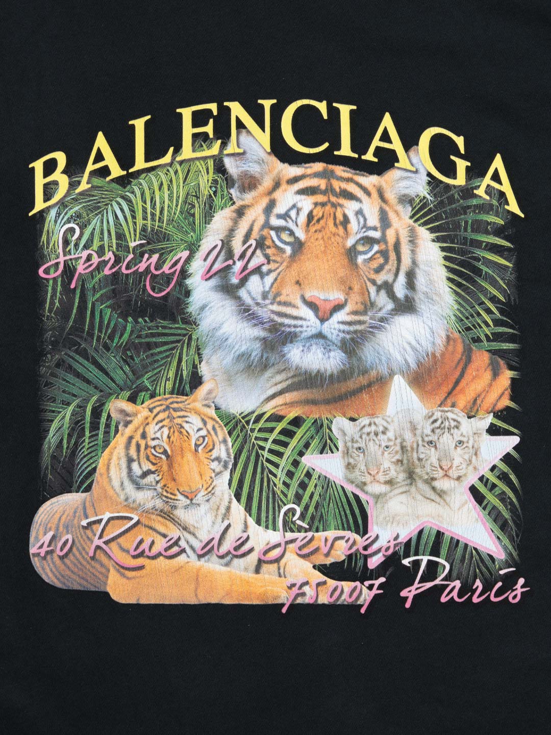 Balenciaga FBI Print Year Of The Tiger Reversible T-Shirt Navy