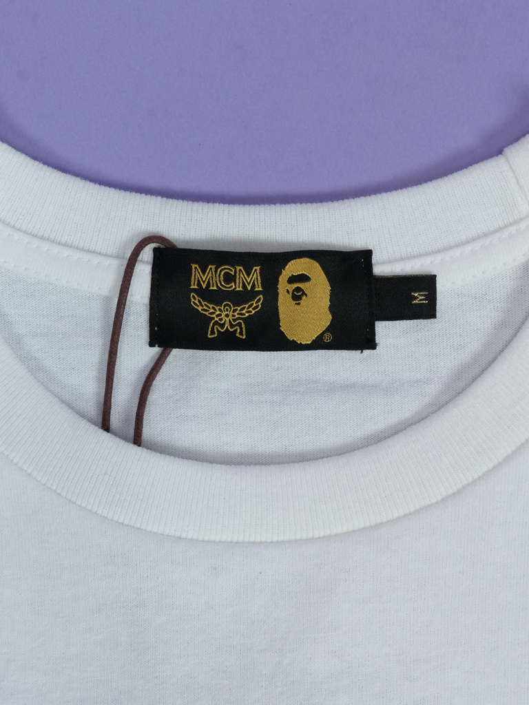 Bape / MCM By Bathing Tee White/Navy