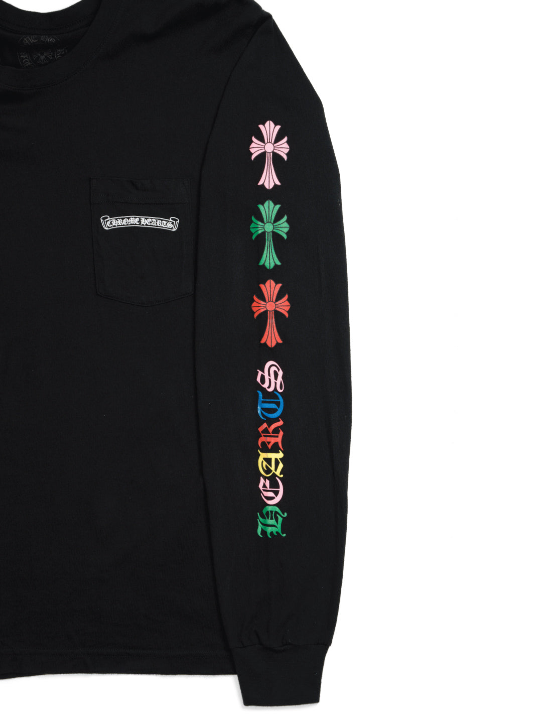 Chrome Hearts Multi Color Cross Cemetery L/S T-Shirt	Black